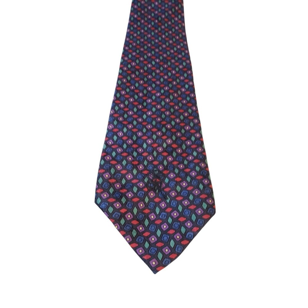 Countess Mara Neck Tie Mens Luxury Designer Multicolo Geometric Silk Made in USA